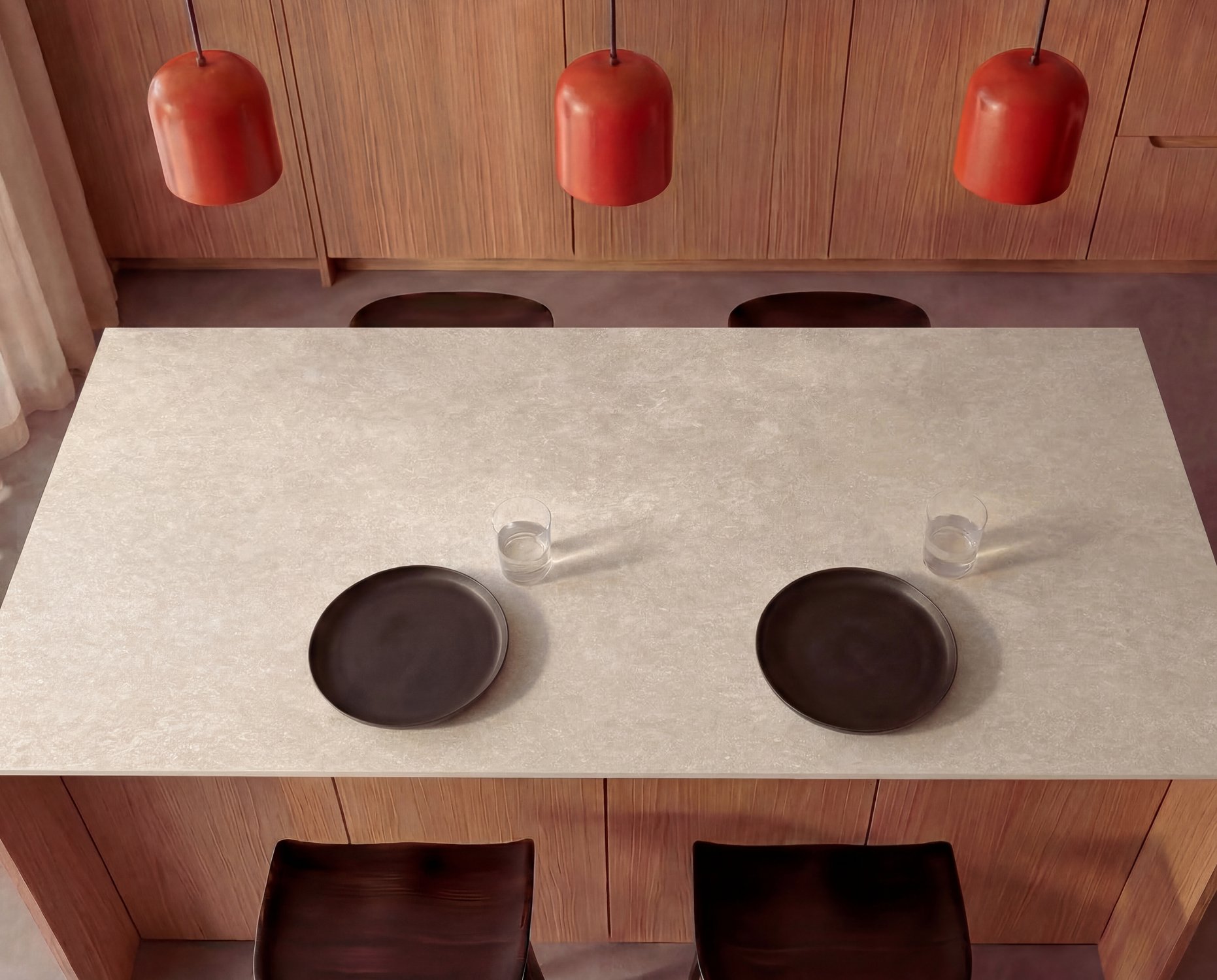 Nude Stone Fibercore bordplade i miljø - leveret af Min Bordplade - Stenlook bordplader
