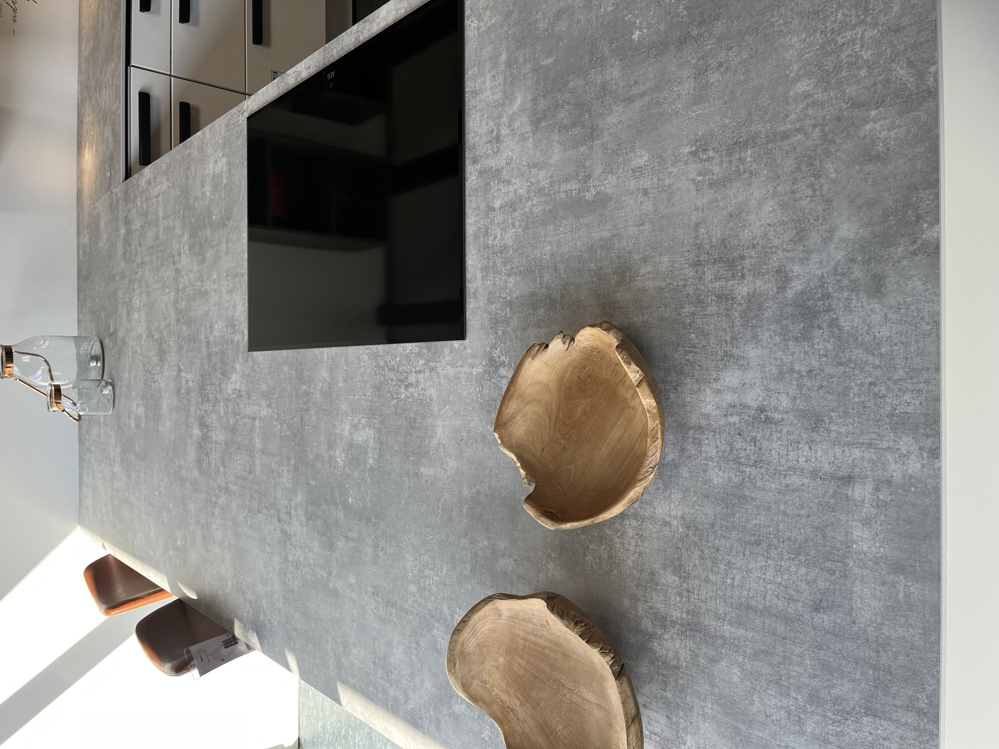Inspiration: Bellato Grey Kompaktlaminat bordplade efter mål - Bordplader til bad